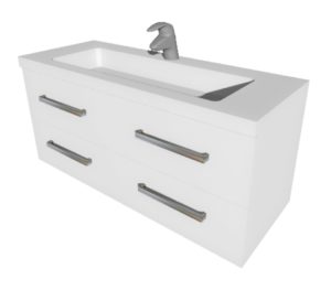 Strata Quad Wall Hung Vanity white