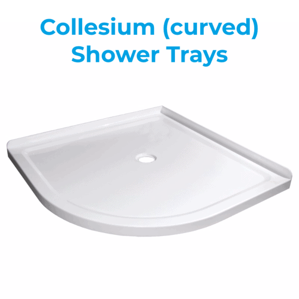 Collesium low profile corner shower trays 900mm and 1m