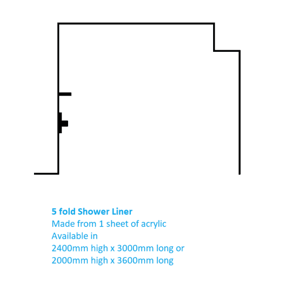 plan for 5 fold shower liner