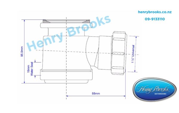 Easy-Clean-bath-waste-dimensions Henry Brooks