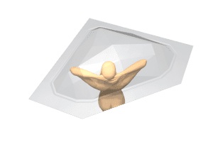 45 deg Steam Stopper with person