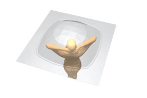 square Steam Stopper with person
