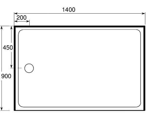 Shower Tray 1400 x 900 Dreamline