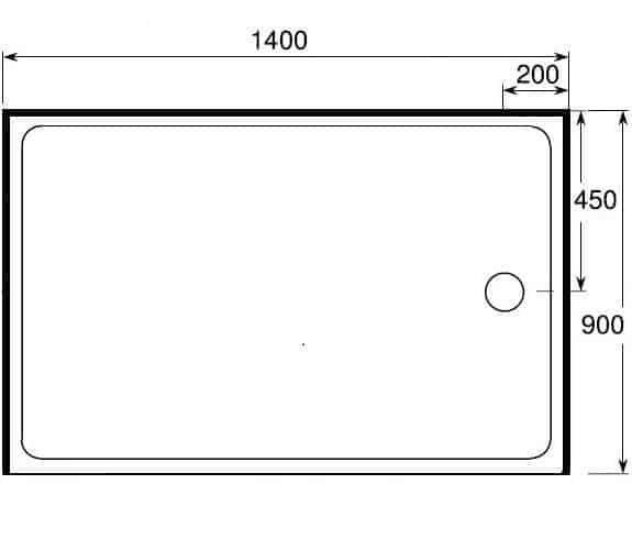 Shower Tray 1400 x 900 Dreamline