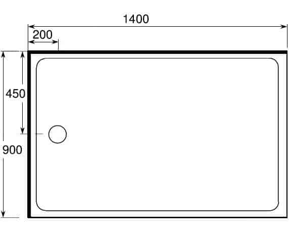 Shower Tray 1400 x 900 Dreamline
