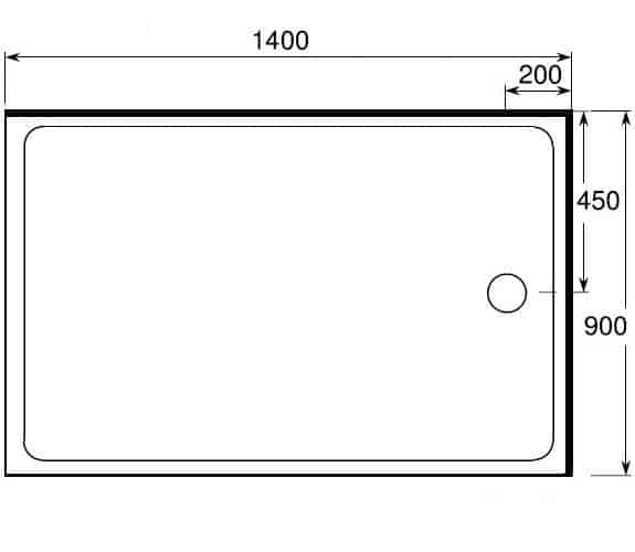 Shower Tray 1400 x 900 Dreamline