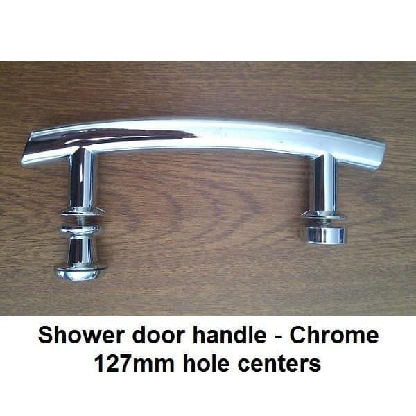 Shower door handle chrome