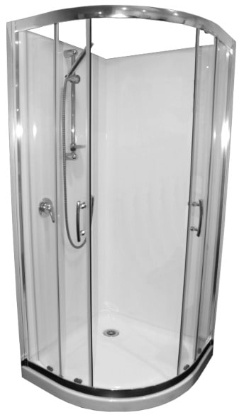 900 chrome curved shower cubicle flat liner Henry Brooks 900 chrome curved shower cubicle flat liner Henry Brooks