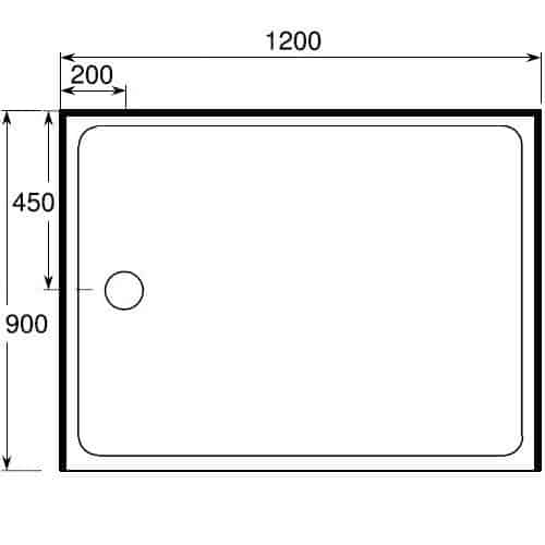 Shower Tray 1200 x 900 Dreamline