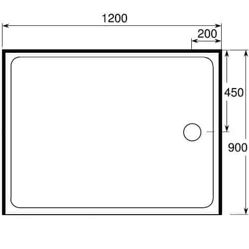 Shower Tray 1200 x 900 Dreamline