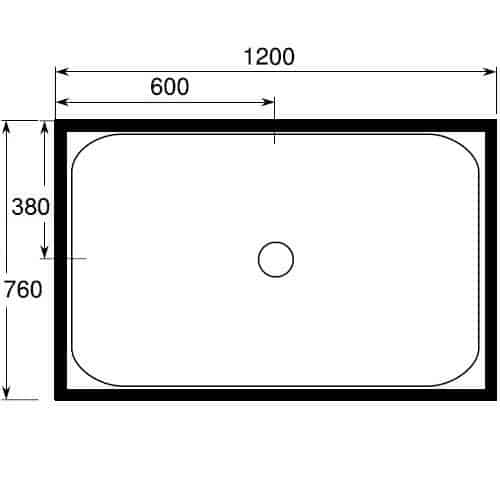 Shower Cubicle Corner 1200 x 760