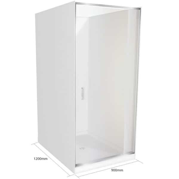 Shower Cubicle 1200x900x1200 3 sided Alcove-Henry Brooks