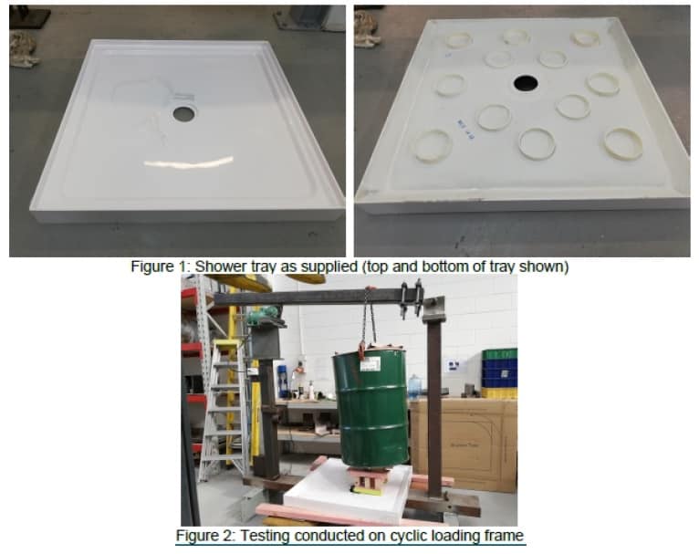 Shower tray Durability Tests