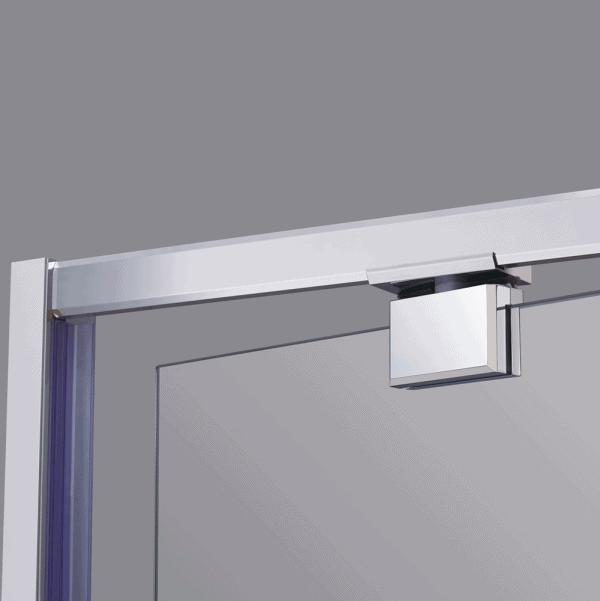 900 x 900 Corner Shower non adjustable door Part Open, PVC Seal Inset