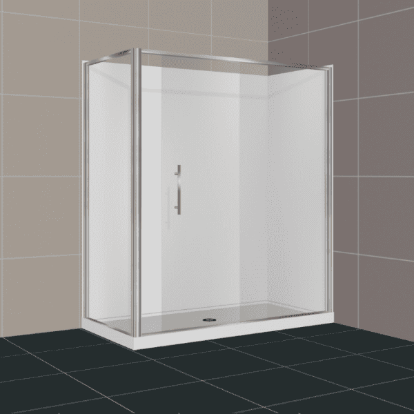 Corner Shower 1800x900 Framed Sliding Door shower