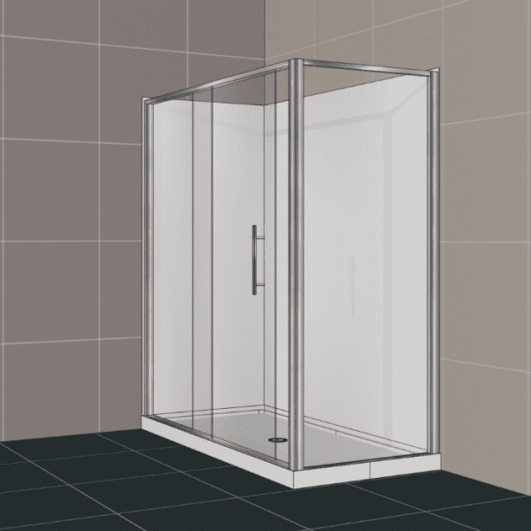 1800 x 900 Everest Corner - 2 walled - Shower Enclosure - 5