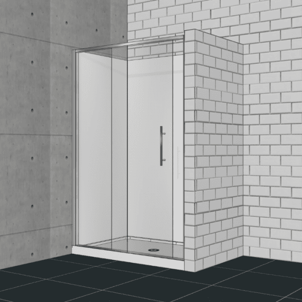 1600 x 900 Everest Alcove - 3 walled - Shower Enclosure-12