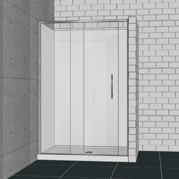 Alcove Shower 1600x900 Framed Sliding Door - Image 5