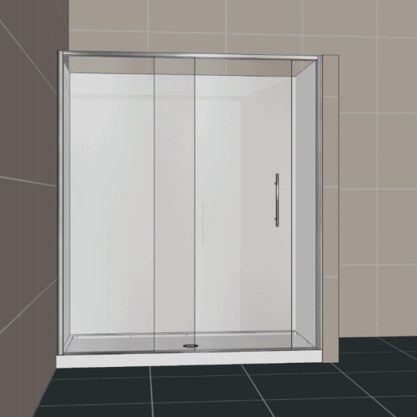 1800 x 900 Everest Alcove - 3 walled - Shower Enclosure - 7