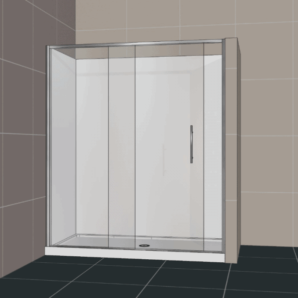 1800 x 900 Everest Alcove - 3 walled - Shower Enclosure - 9