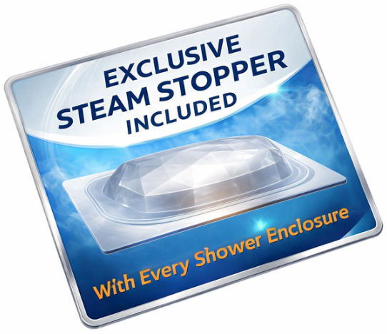 Included Steam Stopper with every Shower Enclosure