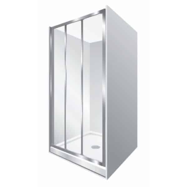 3 door alcove shower enclosure 900x900mm