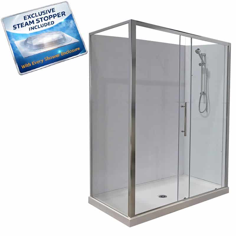 1600 x 900 pivot door shower stst